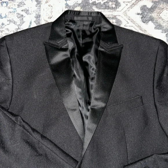 Black Kenneth Cole men’s dinner jacket / tux jacket size 42R - Picture 2 of 3